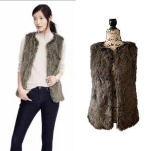 Banana Republic Smoked Gray Faux Fur Vest size Xsmall